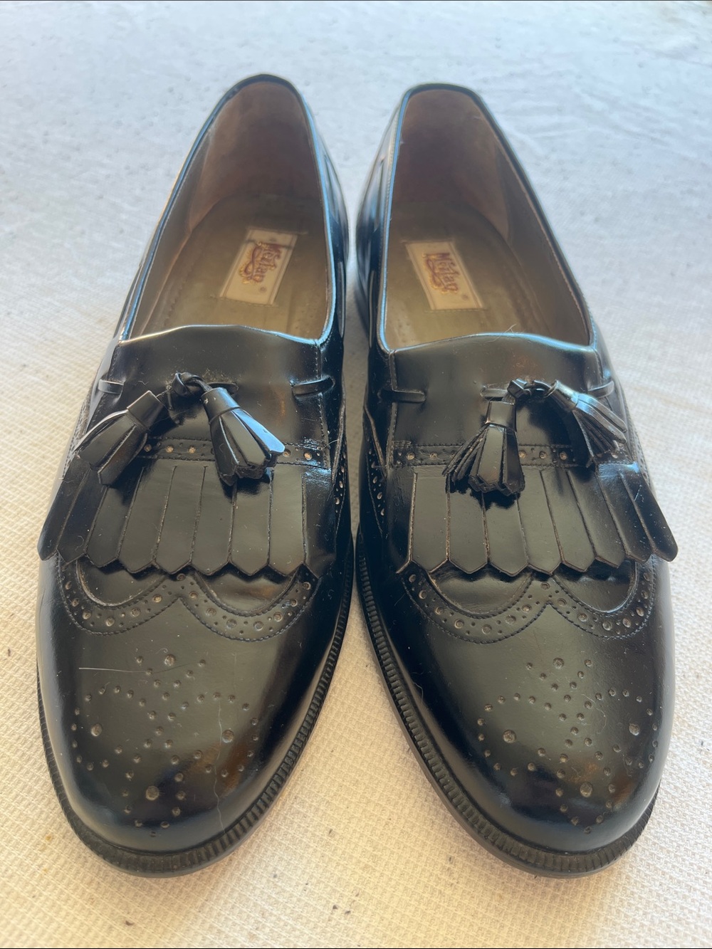 Mezlan Black Tassel Kiltie Loafers